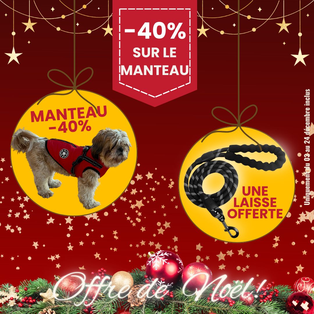 Manteau imperméable et polaire avec harnais intégré | DogCoat