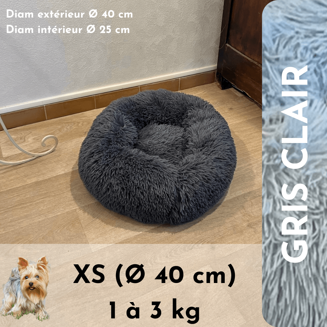 Coussin apaisant chien, anti stress, relaxant, calming ✓Couleur Taupe